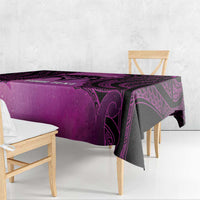 Personalised Moko Kauae New Zealand Tablecloth Maori Chin Tattoo Pink LT14 - Polynesian Pride
