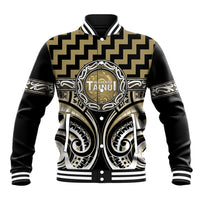 Aotearoa Waikato Tainui Personalised Baseball Jacket Maori Iwi Poutama Puhoro Tattoo LT14 Unisex Old Yellow - Polynesian Pride