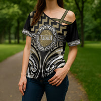Aotearoa Waikato Tainui Personalised Cross Shoulder Shirt Maori Iwi Poutama Puhoro Tattoo LT14 - Polynesian Pride