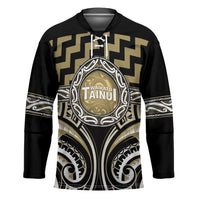 Aotearoa Waikato Tainui Personalised Hockey Jersey Maori Iwi Poutama Puhoro Tattoo LT14 Unisex Old Yellow - Polynesian Pride