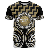 Aotearoa Waikato Tainui Personalised T Shirt Maori Iwi Poutama Puhoro Tattoo LT14 Old Yellow - Polynesian Pride
