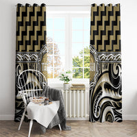 Aotearoa Waikato Tainui Window Curtain Maori Iwi Poutama Puhoro Tattoo LT14 - Polynesian Pride