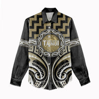 Aotearoa Waikato Tainui Personalised Women Casual Shirt Maori Iwi Poutama Puhoro Tattoo LT14 - Polynesian Pride