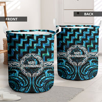Aotearoa Ngati Kahungunu Laundry Basket Maori Iwi Poutama Puhoro Tattoo LT14 - Polynesian Pride