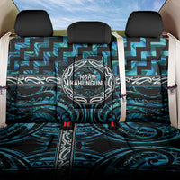 Aotearoa Ngati Kahungunu Back Car Seat Cover Maori Iwi Poutama Puhoro Tattoo LT14 One Size Turquoise - Polynesian Pride