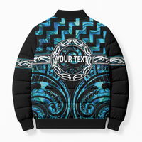 Aotearoa Ngati Kahungunu Personalised Bomber Puffer Jacket Maori Iwi Poutama Puhoro Tattoo LT14 - Polynesian Pride