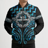 Aotearoa Ngati Kahungunu Personalised Bomber Puffer Jacket Maori Iwi Poutama Puhoro Tattoo LT14 - Polynesian Pride