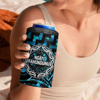 Aotearoa Ngati Kahungunu Personalised 4 in 1 Can Cooler Tumbler Maori Iwi Poutama Puhoro Tattoo LT14 - Polynesian Pride