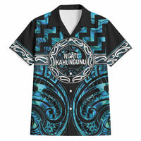 Aotearoa Ngati Kahungunu Personalised Hawaiian Shirt Maori Iwi Poutama Puhoro Tattoo LT14 Turquoise - Polynesian Pride