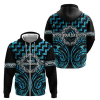 Aotearoa Ngati Kahungunu Personalised Zip Hoodie Maori Iwi Poutama Puhoro Tattoo LT14 - Polynesian Pride