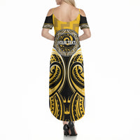 Aotearoa Ngati Whatua Personalised Summer Maxi Dress Maori Iwi Poutama Puhoro Tattoo LT14 - Polynesian Pride