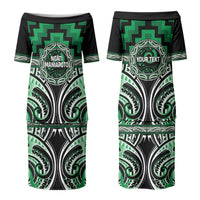 Aotearoa Ngati Maniapoto Personalised Couples Matching Puletasi and Long Sleeve Button Shirt Maori Iwi Poutama Puhoro Tattoo LT14 - Polynesian Pride