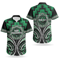 Aotearoa Ngati Maniapoto Personalised Couples Matching Short Sleeve Bodycon Dress and Hawaiian Shirt Maori Iwi Poutama Puhoro Tattoo LT14 - Polynesian Pride