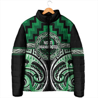 Aotearoa Ngati Maniapoto Personalised Padded Jacket Maori Iwi Poutama Puhoro Tattoo LT14 - Polynesian Pride