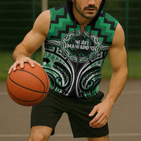Aotearoa Ngati Maniapoto Personalised Sleeveless Zip Hoodie Maori Iwi Poutama Puhoro Tattoo LT14 - Polynesian Pride