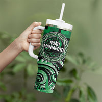 Aotearoa Ngati Maniapoto Personalised Tumbler With Handle Maori Iwi Poutama Puhoro Tattoo LT14 - Polynesian Pride
