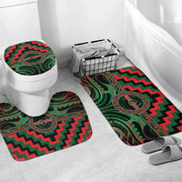 Aotearoa Ngai Tuhoe Bathroom Set Maori Iwi Poutama Puhoro Tattoo LT14 Mat Set Only (3 pcs) One Size Green - Polynesian Pride