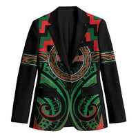 Aotearoa Ngai Tuhoe Personalised Blazer Maori Iwi Poutama Puhoro Tattoo LT14 Unisex Green - Polynesian Pride