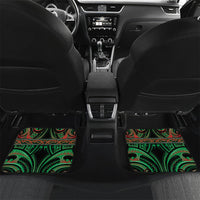 Aotearoa Ngai Tuhoe Personalised Car Mats Maori Iwi Poutama Puhoro Tattoo LT14 Set 2pcs - Back Green - Polynesian Pride