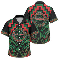 Aotearoa Ngai Tuhoe Personalised Family Matching Tank Maxi Dress and Hawaiian Shirt Maori Iwi Poutama Puhoro Tattoo LT14 Son's Shirt Green - Polynesian Pride