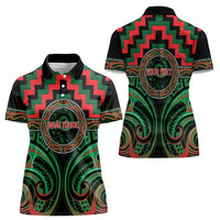 Aotearoa Ngai Tuhoe Personalised Women Polo Shirt Maori Iwi Poutama Puhoro Tattoo LT14 - Polynesian Pride