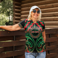 Aotearoa Ngai Tuhoe Personalised Women Polo Shirt Maori Iwi Poutama Puhoro Tattoo LT14 - Polynesian Pride