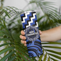 Aotearoa Ngati Tuwharetoa Personalised Skinny Tumbler Maori Iwi Poutama Puhoro Tattoo LT14 - Polynesian Pride