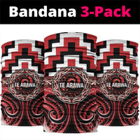 Aotearoa Te Arawa Neck Gaiter Maori Iwi Poutama Puhoro Tattoo LT14 package One Size: 25*50cm Red - Polynesian Pride