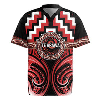 Aotearoa Te Arawa Personalised Rugby Jersey Maori Iwi Poutama Puhoro Tattoo LT14 Red - Polynesian Pride