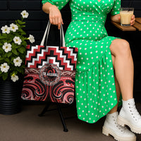 Aotearoa Te Arawa Tote Bag Maori Iwi Poutama Puhoro Tattoo LT14 - Polynesian Pride