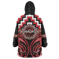 Aotearoa Te Arawa Personalised Wearable Blanket Hoodie Maori Iwi Poutama Puhoro Tattoo LT14 - Polynesian Pride