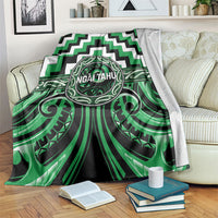 Aotearoa Ngai Tahu Blanket Maori Iwi Poutama Puhoro Tattoo LT14 Green - Polynesian Pride