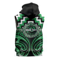 Aotearoa Ngai Tahu Personalised Sleeveless Hoodie Maori Iwi Poutama Puhoro Tattoo LT14 - Polynesian Pride