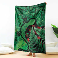 New Zealand Gecko Christmas Blanket Meri Kirihimete Paua Shell Mix Pohutukawa LT14 - Polynesian Pride