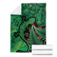 New Zealand Gecko Christmas Blanket Meri Kirihimete Paua Shell Mix Pohutukawa LT14 - Polynesian Pride