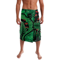New Zealand Gecko Christmas Lavalava Meri Kirihimete Paua Shell Mix Pohutukawa LT14 Green - Polynesian Pride