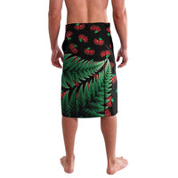 New Zealand Gecko Christmas Lavalava Meri Kirihimete Paua Shell Mix Pohutukawa LT14 - Polynesian Pride