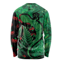 New Zealand Gecko Christmas Long Sleeve Shirt Meri Kirihimete Paua Shell Mix Pohutukawa