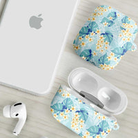 Pastel Cyan Tropical Hawaii AirPods Case Seamless Monstera Plumeria Hawaiian Pattern LT14 - Polynesian Pride