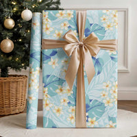 Pastel Cyan Tropical Hawaii Wrapping Paper Seamless Monstera Plumeria Hawaiian Pattern LT14 - Polynesian Pride
