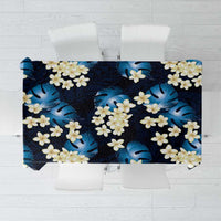 Blue Tropical Hawaii Tablecloth Seamless Monstera Plumeria Hawaiian Pattern LT14 Blue - Polynesian Pride
