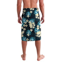 Dark Cyan Tropical Hawaii Lavalava Seamless Monstera Plumeria Hawaiian Pattern - Polynesian Pride