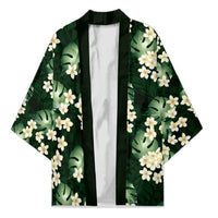 Green Tropical Hawaii Kimono Seamless Monstera Plumeria Hawaiian Pattern LT14 Unisex Green - Polynesian Pride