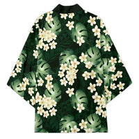 Green Tropical Hawaii Kimono Seamless Monstera Plumeria Hawaiian Pattern LT14 - Polynesian Pride