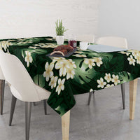 Green Tropical Hawaii Tablecloth Seamless Monstera Plumeria Hawaiian Pattern LT14 - Polynesian Pride