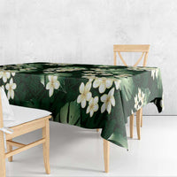 Green Tropical Hawaii Tablecloth Seamless Monstera Plumeria Hawaiian Pattern LT14 - Polynesian Pride