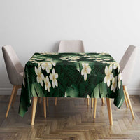 Green Tropical Hawaii Tablecloth Seamless Monstera Plumeria Hawaiian Pattern LT14 - Polynesian Pride
