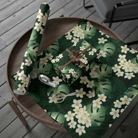 Green Tropical Hawaii Wrapping Paper Seamless Monstera Plumeria Hawaiian Pattern LT14 - Polynesian Pride