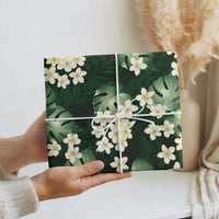 Green Tropical Hawaii Wrapping Paper Seamless Monstera Plumeria Hawaiian Pattern LT14 - Polynesian Pride
