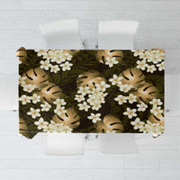 Gold Tropical Hawaii Tablecloth Seamless Monstera Plumeria Hawaiian Pattern LT14 Gold - Polynesian Pride